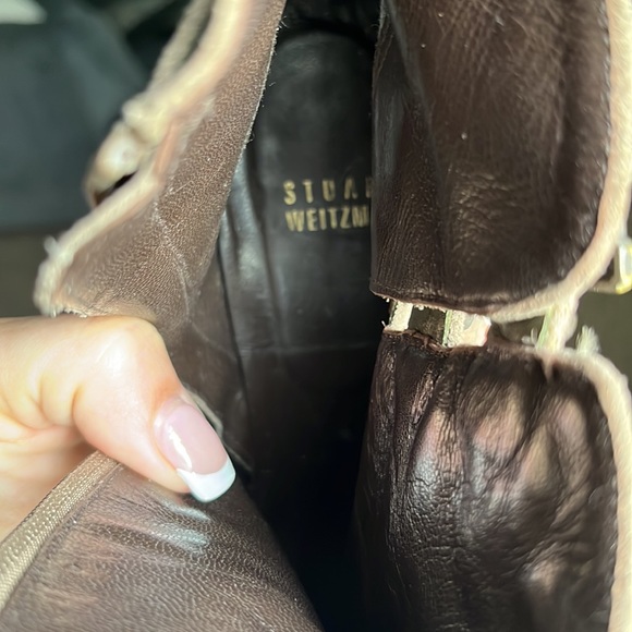 Stuart Weitzman Kickstart Studded Suede Ankle Boot, Neutral - Picture 4 of 13